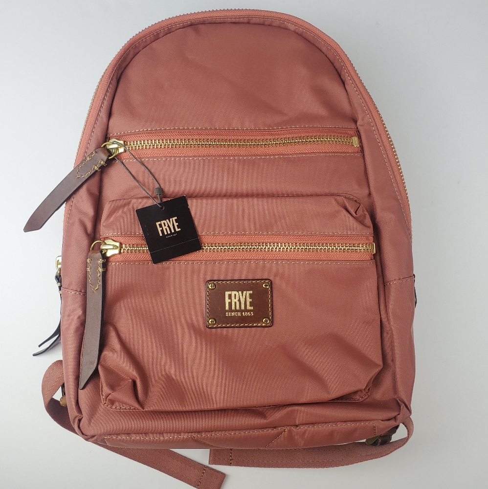Frye Nylon Large Ivy Zip Backpack Dusty Rose
